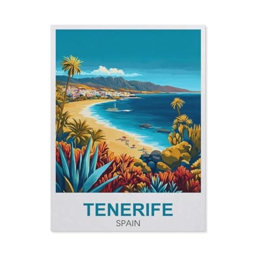 Puzzle 1000 Teile Papier，Teneriffa Spanien，Dekompression Der Erwachsenen，Kinderpuzzle Spiele Ab 8 Jahren, Spielzeug Für Mädchen Jungen Teenager（38x26cm）-FC24 von YYHMKBYY