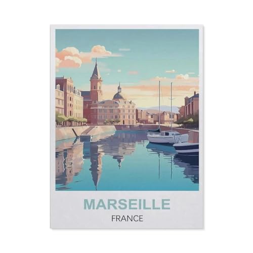 Puzzle 1000 Teile Puzzle, Marseille, Frankreich, Erwachsene, Freizeit, Unterhaltung, Kinder, Lernspielzeug (50 x 70 cm) - EL43 von YYHMKBYY