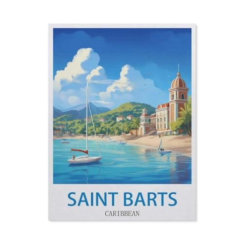 Puzzle 1000 Teile Puzzle, St. Bartholomäus, Karibik, Erwachsene, Freizeit, Unterhaltung, Kinder, Lernspielzeug (38 x 26 cm) -DY23 von YYHMKBYY