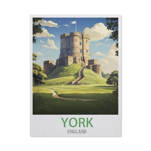 Puzzle 1000 Teile Puzzle, York, England, Erwachsene, Freizeit, Unterhaltung, Kinder, Lernspielzeug (38 x 26 cm) -EO23 von YYHMKBYY