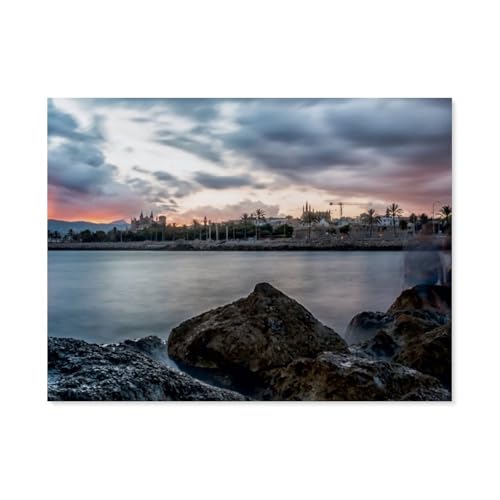 Puzzle 1000 Teile Puzzle，Abendstimmung in der Bucht von Palma，Erwachsene Kinderspiel Lernspielzeug（75x50cm）-AZ31 von YYHMKBYY