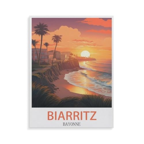 Puzzle 1000 Teile Puzzle，Biarritz Bayonne，Erwachsene Kinderspiel Lernspielzeug（38x26cm）-GQ65 von YYHMKBYY