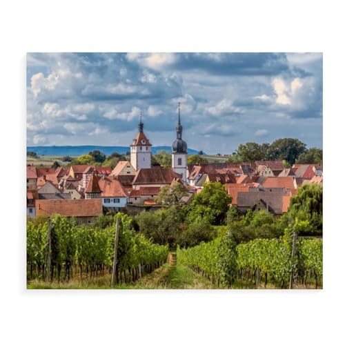Puzzle 1000 Teile Puzzle，Prichsenstadt - Die Perle im Steigerwald，Erwachsene Kinderspiel Lernspielzeug（38x26cm）-AW37 von YYHMKBYY