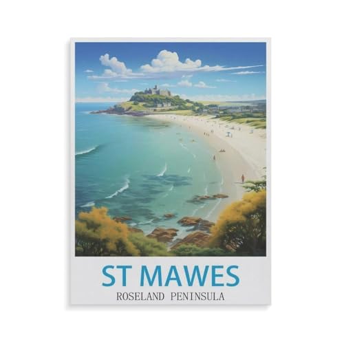 Puzzle 1000 Teile Puzzle，St. Mawes Roseland Halbinsel，Erwachsene Kinderspiel Lernspielzeug（38x26cm）-GS33 von YYHMKBYY