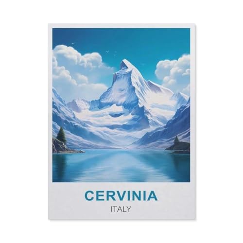 Puzzle 1000 Teile für Erwachsene, Cervinia Italien, großes Puzzle-Spiel-Kunstwerk für Erwachsene und Jugendliche (50 x 70 cm) -EZ37 von YYHMKBYY