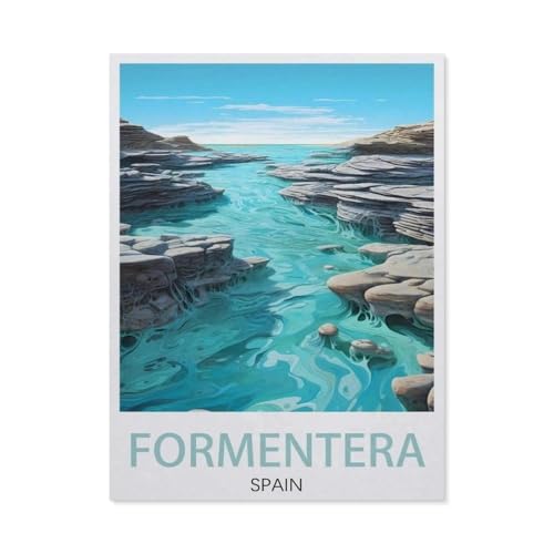 Puzzle 1000 Teile für Erwachsene, Formentera, Spanien, Landschaft, Teenager, Jungen, Mädchen, Puzzle, Premium-Qualität, Spaß, Familie, herausfordernde Puzzles zum Geburtstag (75 x 50 cm), DW7 von YYHMKBYY