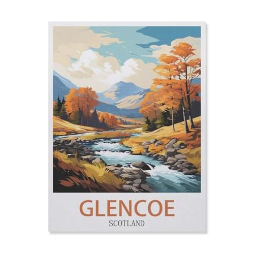 Puzzle 1000 Teile für Erwachsene, Glencoe, Schottland, Baum, Holzpuzzle – einzigartig geeignet für Jugendliche und Erwachsene (75 x 50 cm) - DT99 von YYHMKBYY
