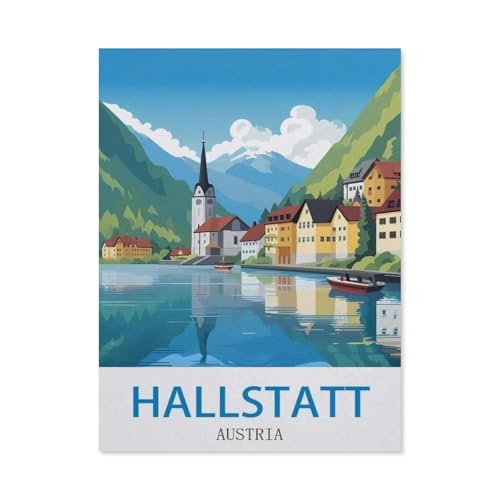 Puzzle 1000 Teile für Erwachsene, Hallstatt Österreich, großes Puzzle-Spiel-Kunstwerk für Erwachsene und Jugendliche (50 x 70 cm) - DY96 von YYHMKBYY