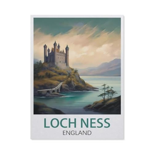 Puzzle 1000 Teile für Erwachsene, Loch Ness England, Teenager, Jungen, Mädchen, schwierige, dicke, stabile Teile, herausforderndes Puzzle für Partyspiele (50 x 70 cm), EW47 von YYHMKBYY