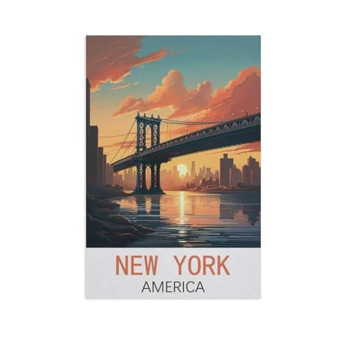 Puzzle 1000 Teile für Erwachsene, New York Amerika, Holzpuzzle – einzigartig geeignet für Jugendliche und Erwachsene (75 x 50 cm), FO60 von YYHMKBYY