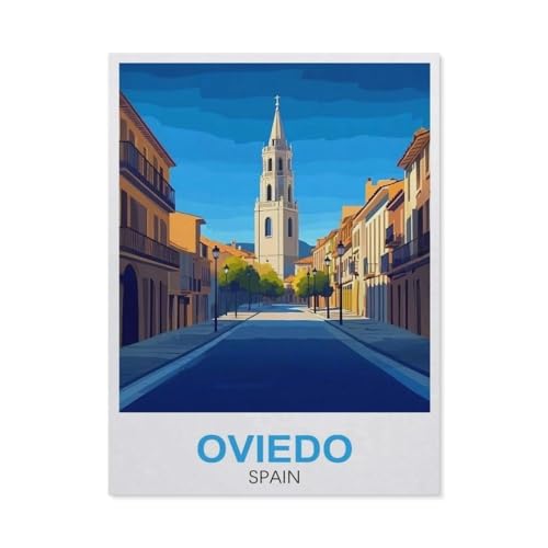 Puzzle 1000 Teile für Erwachsene, Oviedo Spanien, großes Puzzle-Spiel-Kunstwerk für Erwachsene und Jugendliche (50 x 70 cm), FC17 von YYHMKBYY