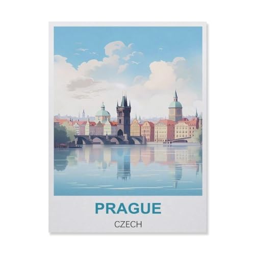 Puzzle 1000 Teile für Erwachsene, Prag Tschechisch, Holzpuzzle – einzigartig geeignet für Jugendliche und Erwachsene (75 x 50 cm)-FH100 von YYHMKBYY