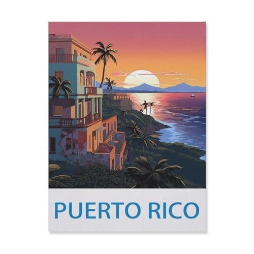 Puzzle 1000 Teile für Erwachsene, Puerto Rico, einzigartig geeignet für Jugendliche und Erwachsene, Heimdekoration (75 x 50 cm) EG72 von YYHMKBYY