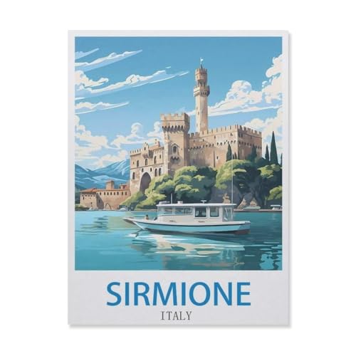 Puzzle 1000 Teile für Erwachsene, Sirmione Italien, Teenager, Jungen, Mädchen, schwierig, herausforderndes Puzzle für Partyspiele, Kinder, Familie, Freunde (50 x 70 cm) EG94 von YYHMKBYY