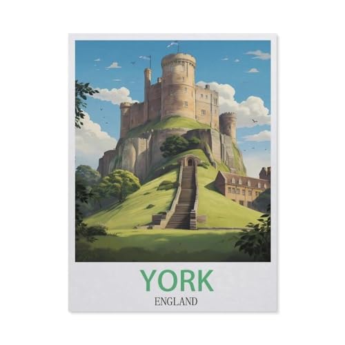 Puzzle 1000 Teile für Erwachsene, York England, Holzpuzzle – einzigartig geeignet für Jugendliche und Erwachsene (75 x 50 cm) -DK19 von YYHMKBYY