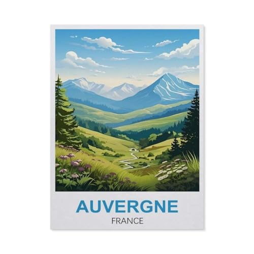 Puzzle 1000 Teile für Erwachsene，Auvergne Frankreich，Impossible Geschicklichkeitsspiel für Die Ganze Familie, Farbenfrohes Legespiel, Home Dekoration（38x26cm）-GQ20 von YYHMKBYY