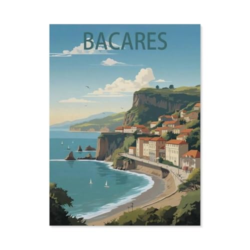 Puzzle 1000 Teile für Erwachsene，Bacares Spanien Vintage-Reiseposter，Klassische Puzzle Teenager Jungen Mädchen Puzzle DIY Moderne Wohnkultur Einzigartiges Geschenk Intellektuelles Spiel（50x70cm）-AO24 von YYHMKBYY