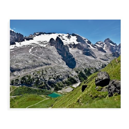 Puzzle 1000 Teile für Erwachsene，Blick vom Pass Padon nach SW auf die Marmolada，Impossible Geschicklichkeitsspiel für Die Ganze Familie, Farbenfrohes Legespiel, Home Dekoration（50x70cm）-AX81 von YYHMKBYY