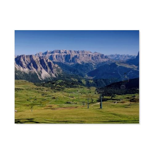 Puzzle 1000 Teile für Erwachsene，Das Grödner Tal - Im Herzen der Dolomiten，Impossible Geschicklichkeitsspiel für Die Ganze Familie, Farbenfrohes Legespiel, Home Dekoration（75x50cm）-AU45 von YYHMKBYY