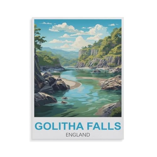 Puzzle 1000 Teile für Erwachsene，Golitha Falls England，Impossible Geschicklichkeitsspiel für Die Ganze Familie, Farbenfrohes Legespiel, Home Dekoration（50x70cm）-GV24 von YYHMKBYY