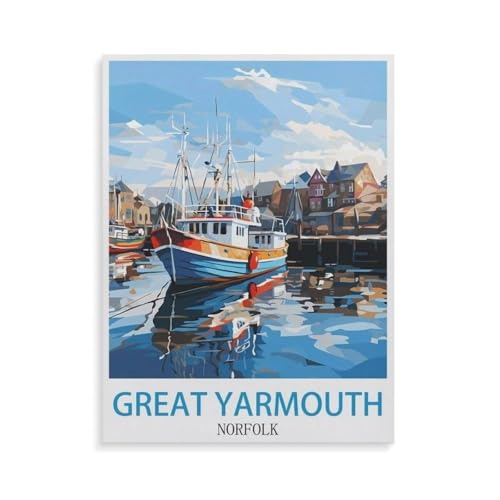 Puzzle 1000 Teile für Erwachsene，Great Yarmouth Norfolk，Impossible Geschicklichkeitsspiel für Die Ganze Familie, Farbenfrohes Legespiel, Home Dekoration（38x26cm）-GU19 von YYHMKBYY