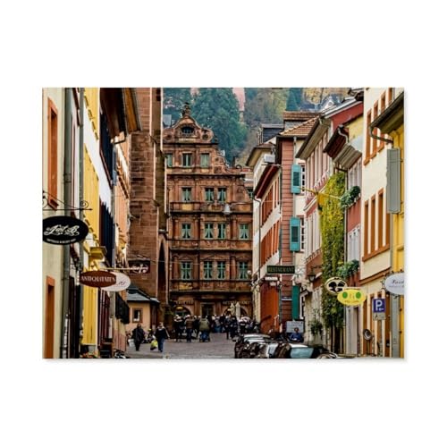 Puzzle 1000 Teile für Erwachsene，Heidelberg-Altstadt - Haus Ritter，Impossible Geschicklichkeitsspiel für Die Ganze Familie, Farbenfrohes Legespiel, Home Dekoration（38x26cm）-AZ91 von YYHMKBYY