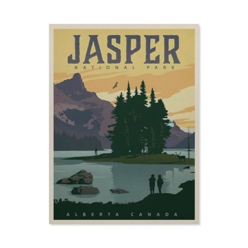 Puzzle 1000 Teile für Erwachsene，Jasper Park – Kanada-Poster，Puzzle Puzzle Schwierig Perfektes Pädagogisches Geschenk für Jungen Und Mädchen（38x26cm）-BL71 von YYHMKBYY