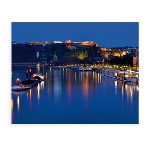 Puzzle 1000 Teile für Erwachsene，Koblenz，Impossible Geschicklichkeitsspiel für Die Ganze Familie, Farbenfrohes Legespiel, Home Dekoration（75x50cm）-AX39 von YYHMKBYY