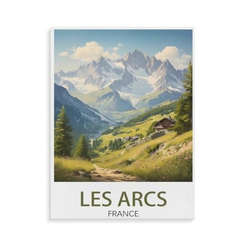Puzzle 1000 Teile für Erwachsene，Les Arcs Frankreich Berg，Puzzle Teenager Jungen Mädchen Puzzle Schwieriges, Herausforderndes Puzzle für Partyspiele（38x26cm）-O40 von YYHMKBYY