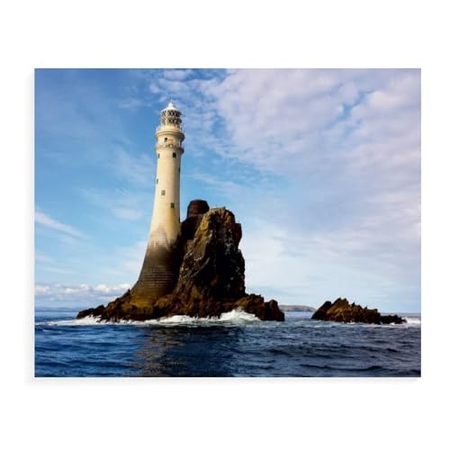 Puzzle 1000 Teile für Erwachsene，Leuchtturm auf Fastnet Rock, dem südlichsten Punkt Irlands，Impossible Geschicklichkeitsspiel für Die Ganze Familie, Farbenfrohes Legespiel（75x50cm）-AW76 von YYHMKBYY