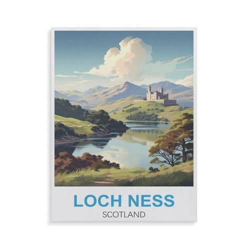 Puzzle 1000 Teile für Erwachsene，Loch Ness Schottland，Impossible Geschicklichkeitsspiel für Die Ganze Familie, Farbenfrohes Legespiel, Home Dekoration（38x26cm）-GT14 von YYHMKBYY
