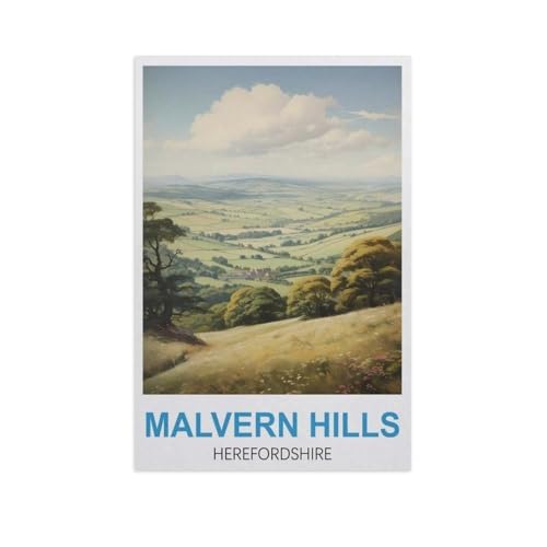 Puzzle 1000 Teile für Erwachsene，Malvern Hills Herefordshire，Puzzle Puzzle Schwierig Perfektes Pädagogisches Geschenk für Jungen Und Mädchen（38x26cm）-GK7 von YYHMKBYY
