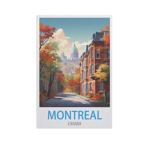 Puzzle 1000 Teile für Erwachsene，Montreal, Kanada，Klassische Puzzle Teenager Jungen Mädchen Puzzle DIY Moderne Wohnkultur Einzigartiges Geschenk Intellektuelles Spiel（38x26cm）-GI56 von YYHMKBYY