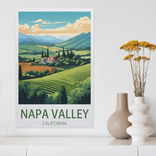 Puzzle 1000 Teile für Erwachsene，Napa Valley, Kalifornien，Klassische Puzzle Teenager Jungen Mädchen Puzzle DIY Moderne Wohnkultur Einzigartiges Geschenk Intellektuelles Spiel（75x50cm）-Z50 von YYHMKBYY