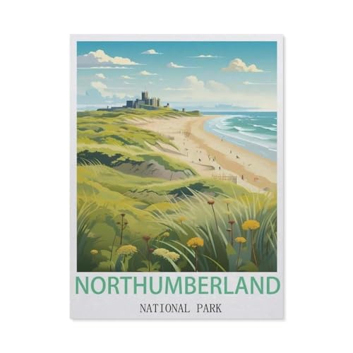 Puzzle 1000 Teile für Erwachsene，Northumberland Nationalpark, England， Teenager Jungen Mädchen Puzzle DIY Moderne Wohnkultur Einzigartiges Geschenk Intellektuelles Spiel（75x50cm）-DJ60 von YYHMKBYY