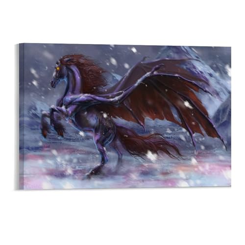 Puzzle 1000 Teile für Erwachsene，Pegasus Im Schnee，Puzzle Schwierig Perfektes Pädagogisches Geschenk für Jungen Und Mädchen（38x26cm）-14 von YYHMKBYY