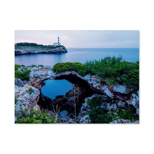 Puzzle 1000 Teile für Erwachsene，Porto Colom，Impossible Geschicklichkeitsspiel für Die Ganze Familie, Farbenfrohes Legespiel, Home Dekoration（38x26cm）-AZ7 von YYHMKBYY