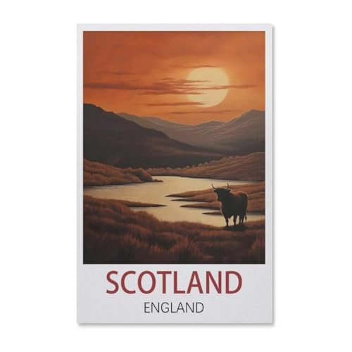 Puzzle 1000 Teile für Erwachsene，Schottland England，Puzzle Puzzle Schwierig Perfektes Pädagogisches Geschenk für Jungen Und Mädchen（50x70cm）-AB2 von YYHMKBYY