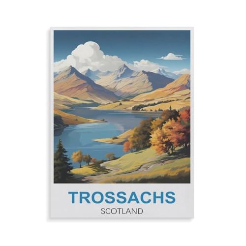 Puzzle 1000 Teile für Erwachsene，Trossachs Schottland，Impossible Geschicklichkeitsspiel für Die Ganze Familie, Farbenfrohes Legespiel, Home Dekoration（38x26cm）-GR46 von YYHMKBYY