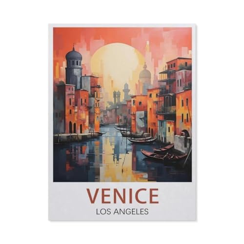 Puzzle 1000 Teile für Erwachsene，Venedig Los Angeles ，Klassische Puzzle Teenager Jungen Mädchen Puzzle DIY Moderne Wohnkultur Einzigartiges Geschenk Intellektuelles Spiel（75x50cm）-BD66 von YYHMKBYY