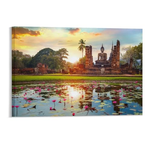 Puzzle 1000 Teile für Erwachsene，Wat Mahathat Tempel im Bezirk des Sukhothai Historical Park，Puzzle Schwierig Perfektes Pädagogisches Geschenk für Jungen Und Mädchen（38x26cm）-206 von YYHMKBYY