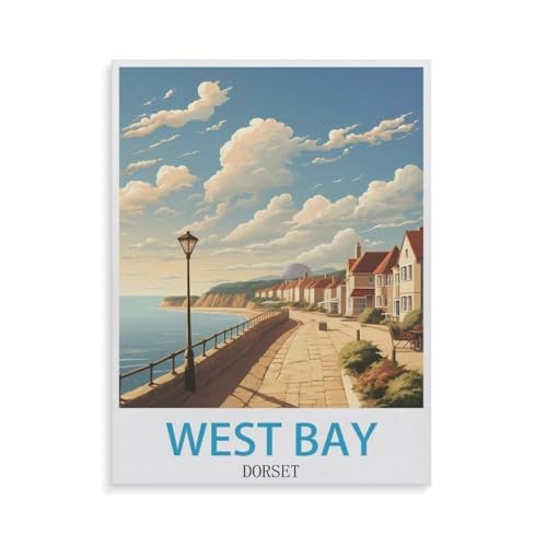 Puzzle 1000 Teile für Erwachsene，West Bay Dorset，Impossible Geschicklichkeitsspiel für Die Ganze Familie, Farbenfrohes Legespiel, Home Dekoration（38x26cm）-GV87 von YYHMKBYY
