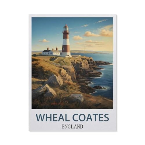 Puzzle 1000 Teile für Erwachsene，Wheal Coates England，Klassische Puzzle Teenager Jungen Mädchen Puzzle DIY Moderne Wohnkultur Einzigartiges Geschenk Intellektuelles Spiel（38x26cm）-AD22 von YYHMKBYY
