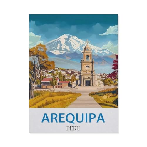 Puzzle ED34 Arequipa Peru, 1000 Teile für Erwachsene, Teenager, Jungen, Mädchen, schwierig, herausforderndes Puzzle für Partyspiele, Kinder, Familie, Freunde (50 x 70 cm) von YYHMKBYY