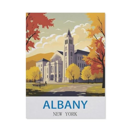 Puzzle ED44 Albany New York, Kinder, Teenager, große Familien, Puzzle-Spiel (50 x 70 cm), 1000 Teile von YYHMKBYY