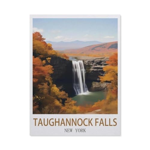 Klassisches Puzzle 3D Puzzle DIY Kit Holz Spielzeug Einzigartiges Geschenk，Taughannock Falls, New York，Klassisches Puzzle 3D Puzzle DIY Kit Holz Spielzeug Einzigartiges Geschenk（75x50cm）-ED89 von YYHMKBYY