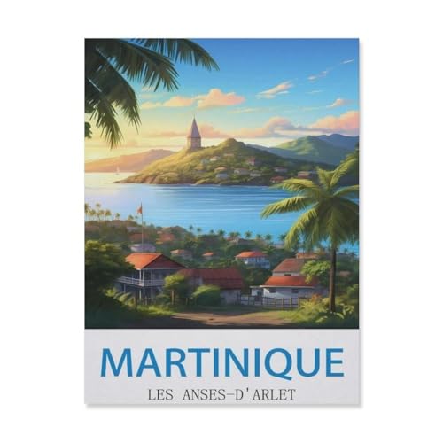 Puzzle EF43, Les Anses D'arlet Martinique, großes Familien-Puzzle-Spiel, Kunstwerk für Erwachsene, Teenager (50 x 70 cm), 1000 Teile von YYHMKBYY