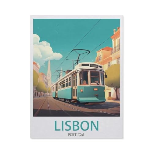 Puzzle EK59, 1000 Teile für Erwachsene, Lissabon, Portugal, Papierpuzzle – einzigartig geeignet für Jugendliche und Erwachsene (50 x 70 cm) von YYHMKBYY