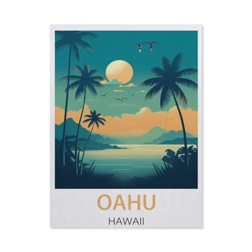 Puzzle EX35 für Erwachsene, Oahu Hawaii, Kinder, Teenager, große Familien, Puzzle-Spiel (50 x 70 cm), 1000 Teile von YYHMKBYY