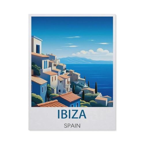 Klassisches Puzzle 3D Puzzle DIY Kit Holz Spielzeug Einzigartiges Geschenk，Ibiza Spanien，Klassisches Puzzle 3D Puzzle DIY Kit Holz Spielzeug Einzigartiges Geschenk（75x50cm）-EX80 von YYHMKBYY